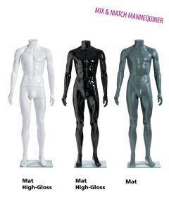 Herremannequin - Classic. H 184 cm. - (Mix and Match serien). Velg farge