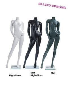Damemannequin - Kæk H177 cm. - (Mix and Match serien). Velg farge