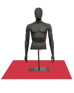 Herretorso til borddisplay - sort fotplate