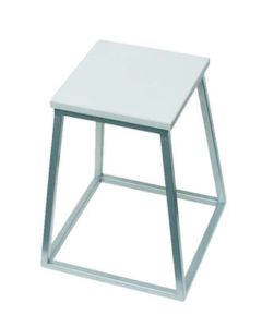 Krakk, alufarget med grå plate 26 x 26 cm, bunn 35 x 35 cm, H45,5 cm