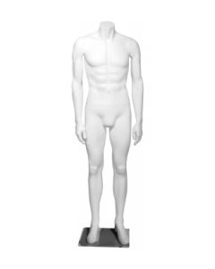 Headless herremannekeng. Hvit, mat. Står ret - trenet