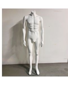 Headless herremannekeng. Hvit high gloss, mat. Står ret - trenet
