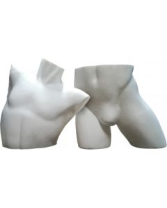 Herretorso, flamingo, hvit, 2 delt