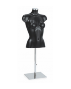 Fod til torso, teleskopisk, lav, krom, firkantet plate, H20-55 cm, Elite torso (Serie 5200)