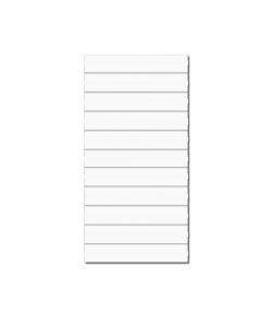 Rillepanel - Boxel (120x H119.8 cm) m/lister - hvit. 20 cm - 5 spor.