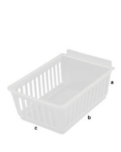 Plastboks, hvit 9,8 x 22,4 x 14 cm. - t/ rillepanel