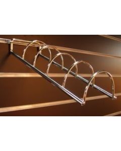 Multidisplay i krom til bøker, esker - 5 rum. 11 x 31,5. i krom, t/ rillepanel