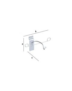 Brilleholder i krom t/ rillepanel