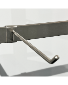 Varekrok, til 12 mm dekostang, Børstet satin, 20 cm. B-MT
