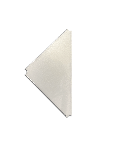 Tubo, plastplade, klar, 46 x 46 cm til trekanthylle runde hjørner