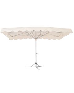 Markedsparasol, hvid. 3 x 2,5 mtr. H 220 cm.