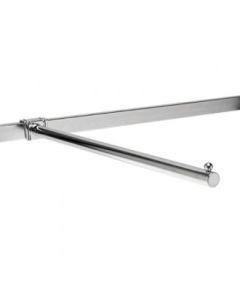 Frontheng, til 12 mm dekostang, krom, 37 cm, Ø20 mm