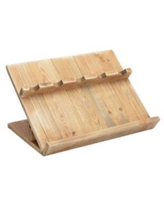 Skråt display til 5 flasker. Tre. H 33 cm.