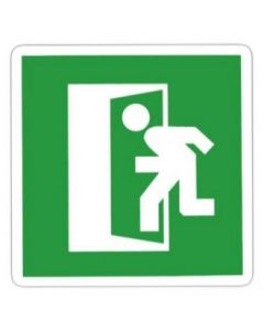 Pictogram Nødutgang. 11,4 x 11,4 cm.