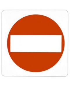 Pictogram Ingen adgang. 11,4 x 11,4 cm.