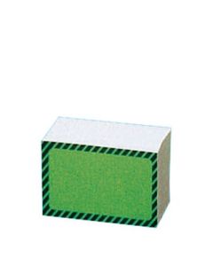 Papskilt, 4x6 cm - grønn/sort. 100 stk.