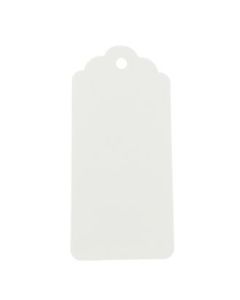 Amerikaner Etiketter. hvit 4,5 x 9,5 cm. Manilla merker. 100 stk.