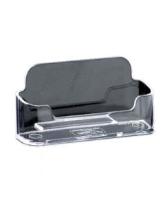 Visitkortholder t/bord vandret 1 rom, Klar. H 7 cm.