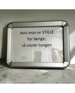 Veggramme, A4. Aluminium med blanke hjørner.