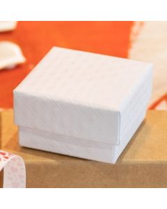 Smykkeeske. hvit. 5 x 5 x H 3 cm. - 20 stk.