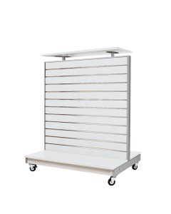 Gondol, komplet, hvit/alu, 120 x H135 cm m/ tophylle