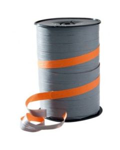 Gavebånd, matt, tofarvet, grå/orange,  10 mm x 250 mtr.