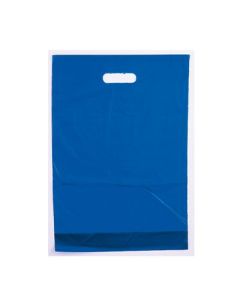 Asurblå plastikpose 35 x 4 x H 45 cm. 100 stk.
