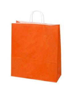 Orange papirspose 35 x 14 x 44 cm. 50 stk.