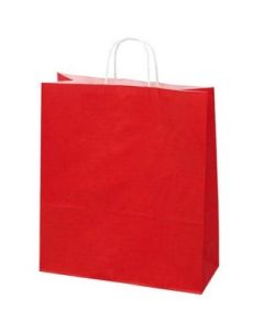 Rød papirspose 35 x 14 x 44 cm. 50 stk.