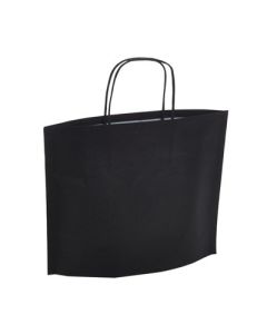 Sort papirspose 30 x 8 x 24 cm. 50  stk.