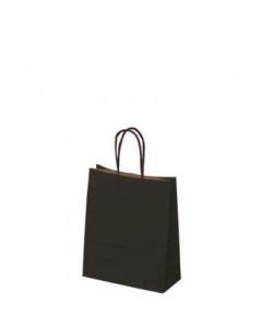 Sort papirspose 18 x 7 x 24 cm. 50 stk.