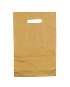 Gullfarget plastikpose 35x5x45 cm