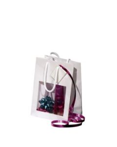 Gavepose med vindue 11x6x14 cm  hvit
