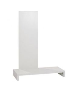 Podie med bagplade. hvit. 50 x 120 x H161 cm.