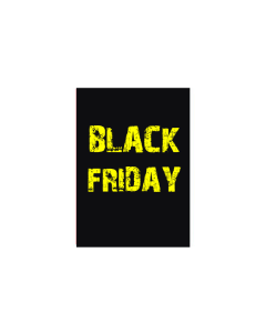 Plakat. Black Friday, sort og gul, 50 x 70 cm