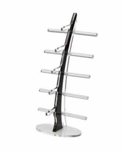 Brillestander t/ 5 par briller, klar akryl H 34,5 cm.