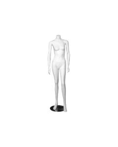 3000 damemannekeng. Hvit uden hoved. Rund metalfot. H 162 cm.