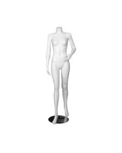 3000 damemannekeng. Hvit uden hoved. Rund metalfot. H 158 cm. I skridt