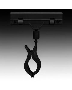 Clear Grip, skilteklemme, med bred klemme, sort akryl, H10 cm