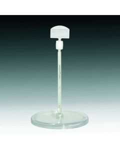 LARGE ROUND-BASE Ø8,5 skiltholder, Høy - smal klemme