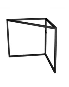Rørstel til glassspodie og -pyramide, sort, 35 x 35 cm