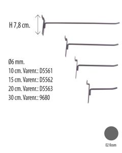 Varekrok - Krom - t/ rillepanel. Velg længde