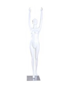 Yoga damemannekeng, fitness/yoga - hvit
