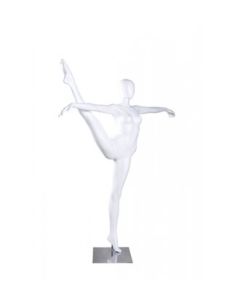 Yoga damemannekeng, fitness/yoga - hvit