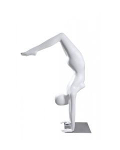 Yoga damemannekeng, fitness/yoga - hvit