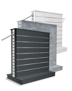 Dobbelt-sidet gondol m/ Zeta skinne. 4 -sidet.  H 135 x 125 x 60/25 cm. Velg farge
