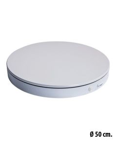 Drejesokkel, hvit, Ø50 cm, 360 ° visning., max 50 kg