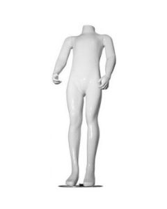 Family Barnmannekeng. Hvit high gloss uden hoved. 8-10 år. H 114 cm. . Rund glass fotplate