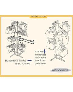 Ekstra arme til stativer - Lige midterarm - 25 mm. Kan passe til flere stativer se mere i beskrivelsen. Velg farge