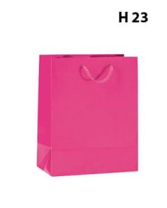 Luksus papirspose, matt, H 23 cm, pink